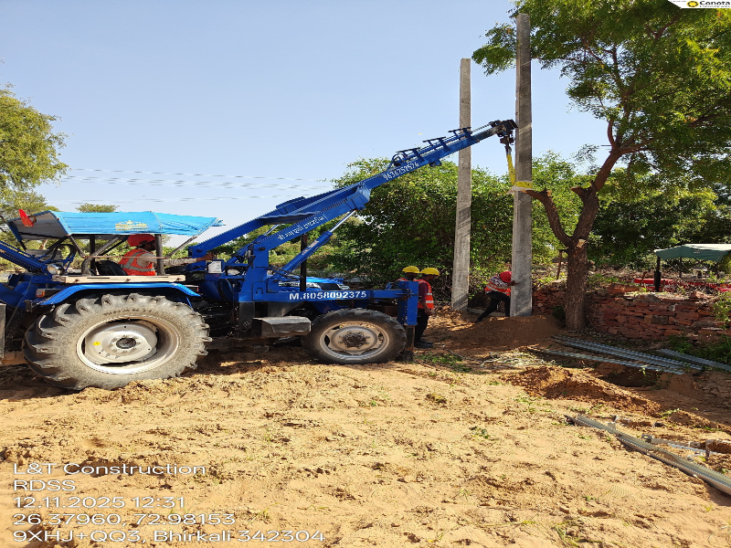 11 kV Line pole erection